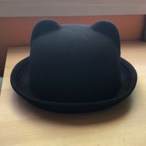 Unisex Cat Ears Bowler Hat